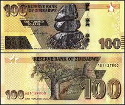 zimbabwe 100 dollars banknote 2020 p