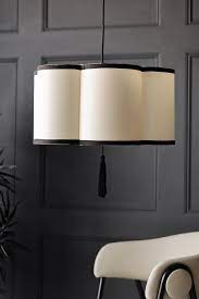 Cream Lantern Curved Ceiling Lamp Shade