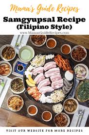 If you grill a large batch it will produce too much juice in the pan (just like a stewed meat) and it won't have a grilled look texture. Samgyupsal Recipe Filipino Style Mama S Guide Recipes