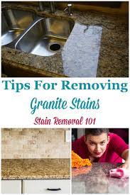 tips for removing granite stains from