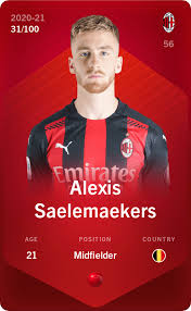 The belgian youngster, who was an important player this past season, seems to be really happy at the club. Alexis Saelemaekers 2020 21 Rare 31 100