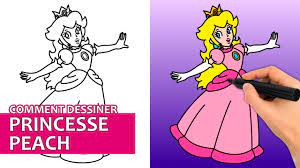 Comment Dessiner La Princesse Peach (Tutoriel De Dessin Facile) - YouTube
