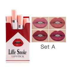 4 colors matte cigarette lipstick pack