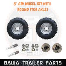 8 Atv Wheel Kit With Stub Axles And