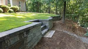 build a paver patio on a sloped yard