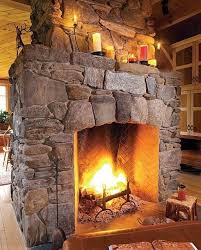rustic stone fireplace rustic