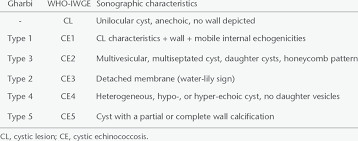 The patient was followed up for almost eight years with ultrasonography and ct. Gharbi And Who Informal Working Group In Echinococcosis Who Iwge Download Table