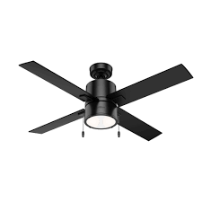 Shop Hunter 52 Beck Ceiling Fan With Led Light Kit And Pull Chain Matte Black Overstock 30278991