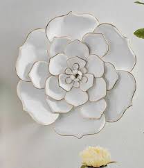 White Flower Metal Wall Art