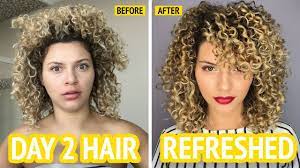 It's also easier in the morning because you don't have to waste additional time drying. How I Refresh My Curly Hair With No Heat Or Frizz Youtube