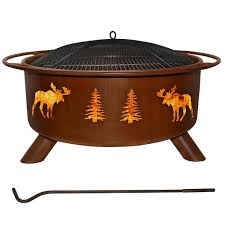 Round Steel Wood Burning Fire Pit