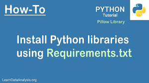install python libraries