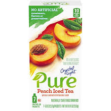 Crystal Light Pure Peach Iced Tea Drink Mix 84 On The Go