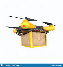 concept of quadcopter delivery drone