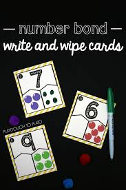 write and wipe number bonds playdough