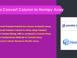 pandas convert column to numpy array