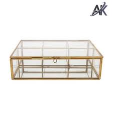 Gold Glass Storage Boxes Size