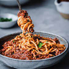 Vegetarian Spaghetti Bolognese Recipe With Lentils gambar png