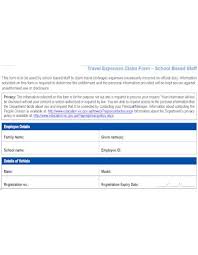 travel allowance claim form templates