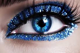 premium ai image eye with blue makeup