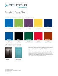 standard color chart delfield pdf