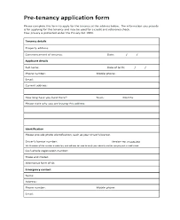 Rental Application Tenant Rental Application Form California