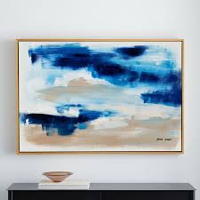 Blue Abstract Art Painting Print