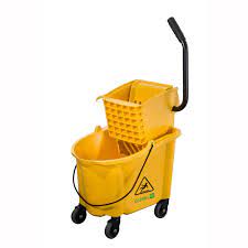 38 qt yellow plastic mop bucket