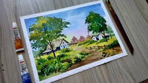 Check spelling or type a new query. How To Paint Landscape Scenery Of Beautiful Nature Easy Watercolor Painting Youtube