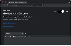 turn on and off dark mode on chrome 1