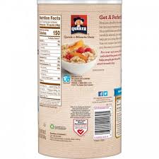 Whats in a bowl for patients with diabetes? Pepsico 1004 Standard Quaker Oats 18 Oz