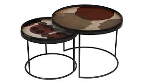 Ethnicraft Tray Low Side Table Set