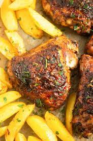 roasted en thighs and potatoes