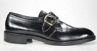 Florsheim Black Leather Monk Strap Buckle Imperial Shoes