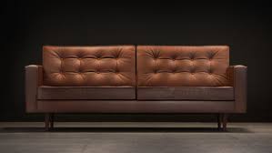 The Square Arm Sofa Brown Leather