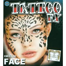 cheetah face temporary tattoo makeup