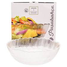 Clear Glass Salad Fruit Serving Bowl