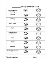 Smiley Face Behavior Chart All Subjects By Britshop Tpt