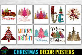 christmas posters bundle winter