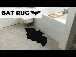 gothic halloween bat mat bathroom rug