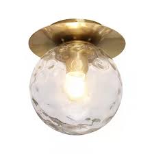 Small Glass Globe Ceiling Light For