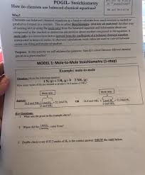 Discuss within your group which name belongs to which set of chemical reactions. Solved Pogil Stoichiometry How Do Chemists Use Balanced C Chegg Com