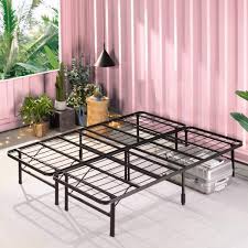 queen metal bed frame without headboard