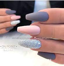 Simple acrylic nail art design. 20 Great Ideas How To Make Acrylic Nails By Yourself Nailart Nailideas Nails Grey Acrylic Nails Coffin Nails Matte