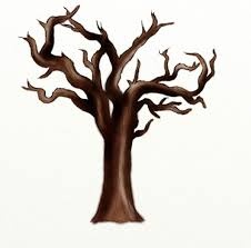 how to draw a dead tree feltmagnet