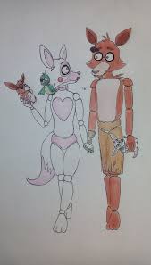Tutorial how to draw mangle fox in fnaf by bumfun draw channel subscribe for new video at here bit.ly/bumfundrawing. Foxy X Mangle By Fernixx Funtime Foxy Fanart Fnaf Drawings Foxy Fanart