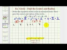 A Circle In Standard Form Fractions