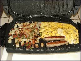 sausage breakfast with george foreman grill