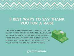 11 best ways to say thank you for a raise