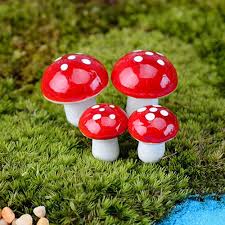 20 Pcs Miniature Mushroom Craft Garden